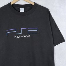 画像1: PlayStation 2 ゲームロゴプリントTシャツ BLACK L (1)