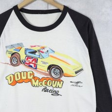 画像1: 80's "DOUG MCCOUN Racing" ハンドペイント ラグランTシャツ (1)