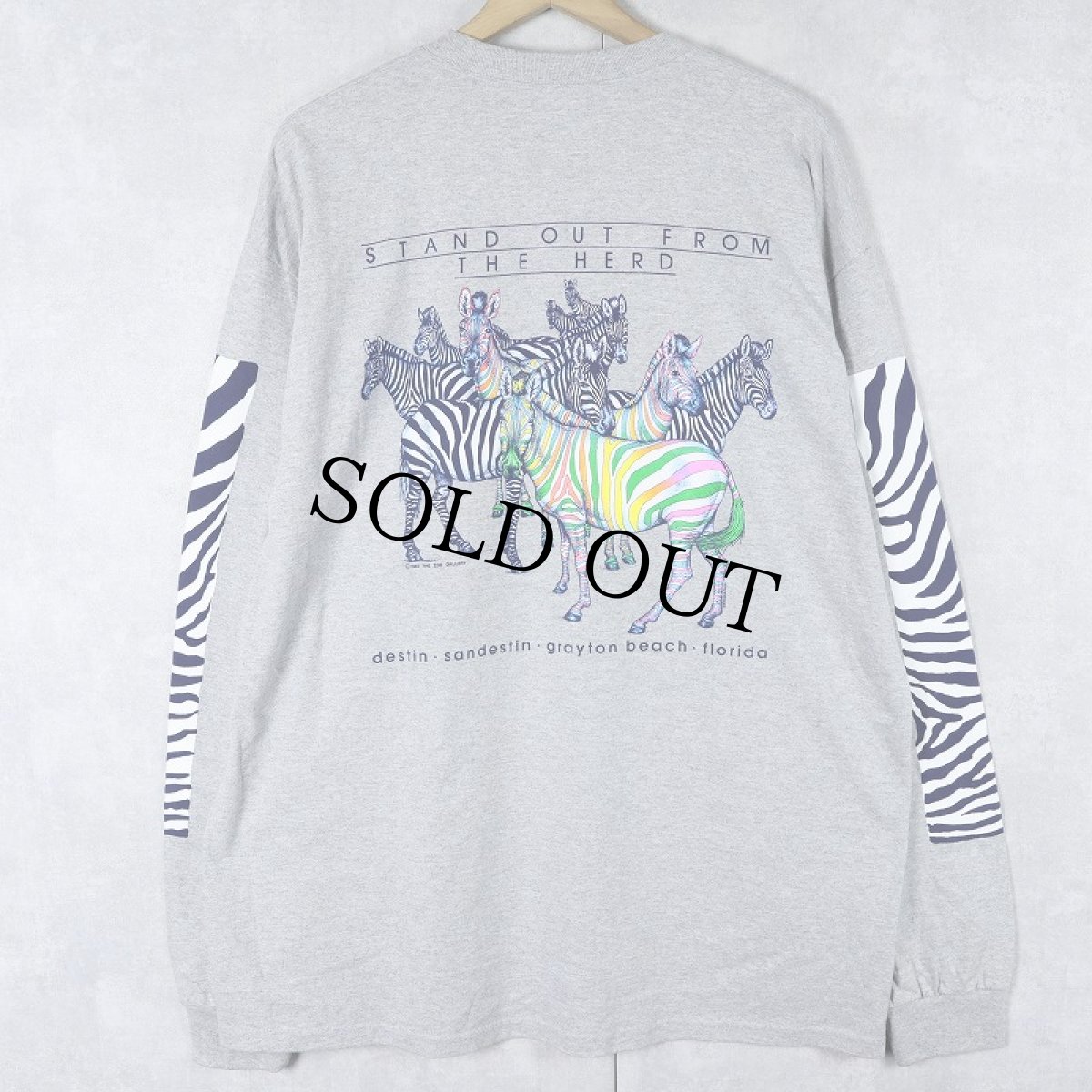 画像2: THE ZOO GALLERY シマウマ アートプリントTシャツ XL (2)