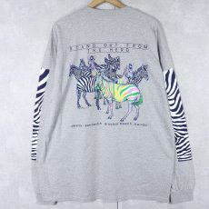 画像2: THE ZOO GALLERY シマウマ アートプリントTシャツ XL (2)