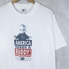 画像1: 90〜2000's Lee DUNGAREES USA製 "America Needs a Buddy!" キャラクタープリントTシャツ L (1)