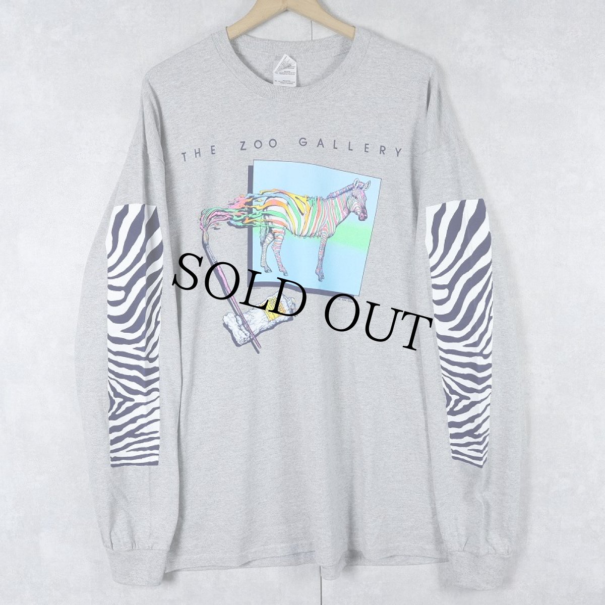 画像1: THE ZOO GALLERY シマウマ アートプリントTシャツ XL (1)