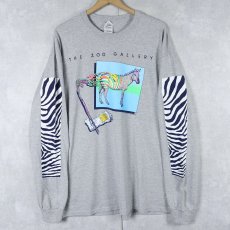 画像1: THE ZOO GALLERY シマウマ アートプリントTシャツ XL (1)