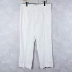 画像1: UNKNOWN 2タック リネンスラックス W35 (1)