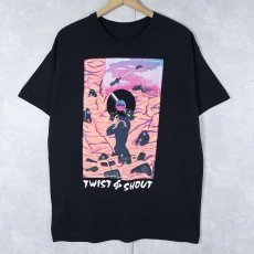画像1: Twist & Shout Records レコードショップ 映画パロディプリントTシャツ BLACK  (1)
