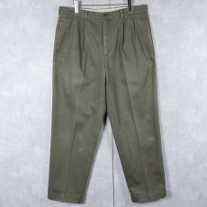 画像1: Brooks Brothers 2タック コットンチノトラウザーズ W35 (1)