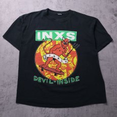 画像1: INXS USA製 "DEVIL INSIDE" ファンクロックバンドプリントTシャツ BLACK  (1)