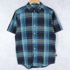 画像1: 2012SS Patagonia "ORGANIC COTTON" チェック柄 コットンシャツ S (1)