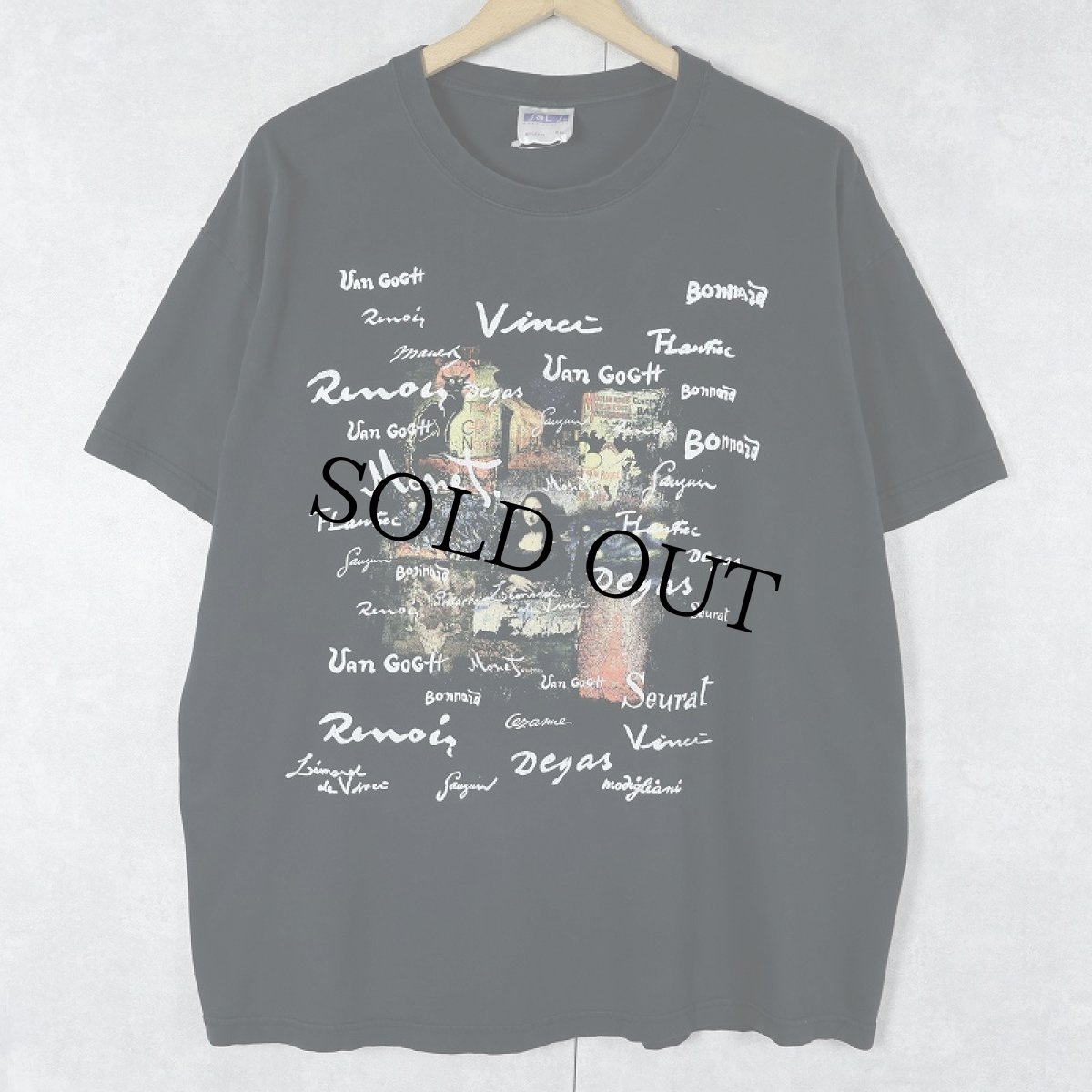 画像1: 画家 アートプリントTシャツ BLACK XXL (1)