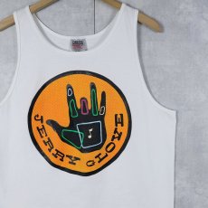 画像1: 90's GRATEFUL DEAD USA製 "JERRY GLOVE" パロディプリントタンクトップ L (1)