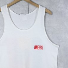 画像1: 90's USA製 "ONE LOVE WORLD AIM" ユダの獅子 プリントタンクトップ L (1)