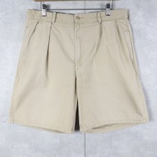 画像1: 90's POLO Ralph Lauren USA製 2タック コットンショーツ W33 (1)