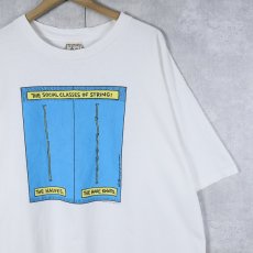 画像1: 90's USA製 "THE SOCIAL CLASSES OF STRING" イラストプリントTシャツ XXL (1)