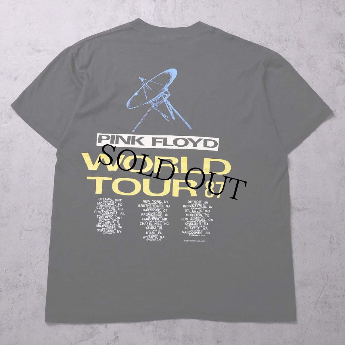 画像2: 80's PINK FLOYD USA製 "A Momentary Lapse Of Reason WORLD TOUR 87" ロックバンドツアーTシャツ L (2)