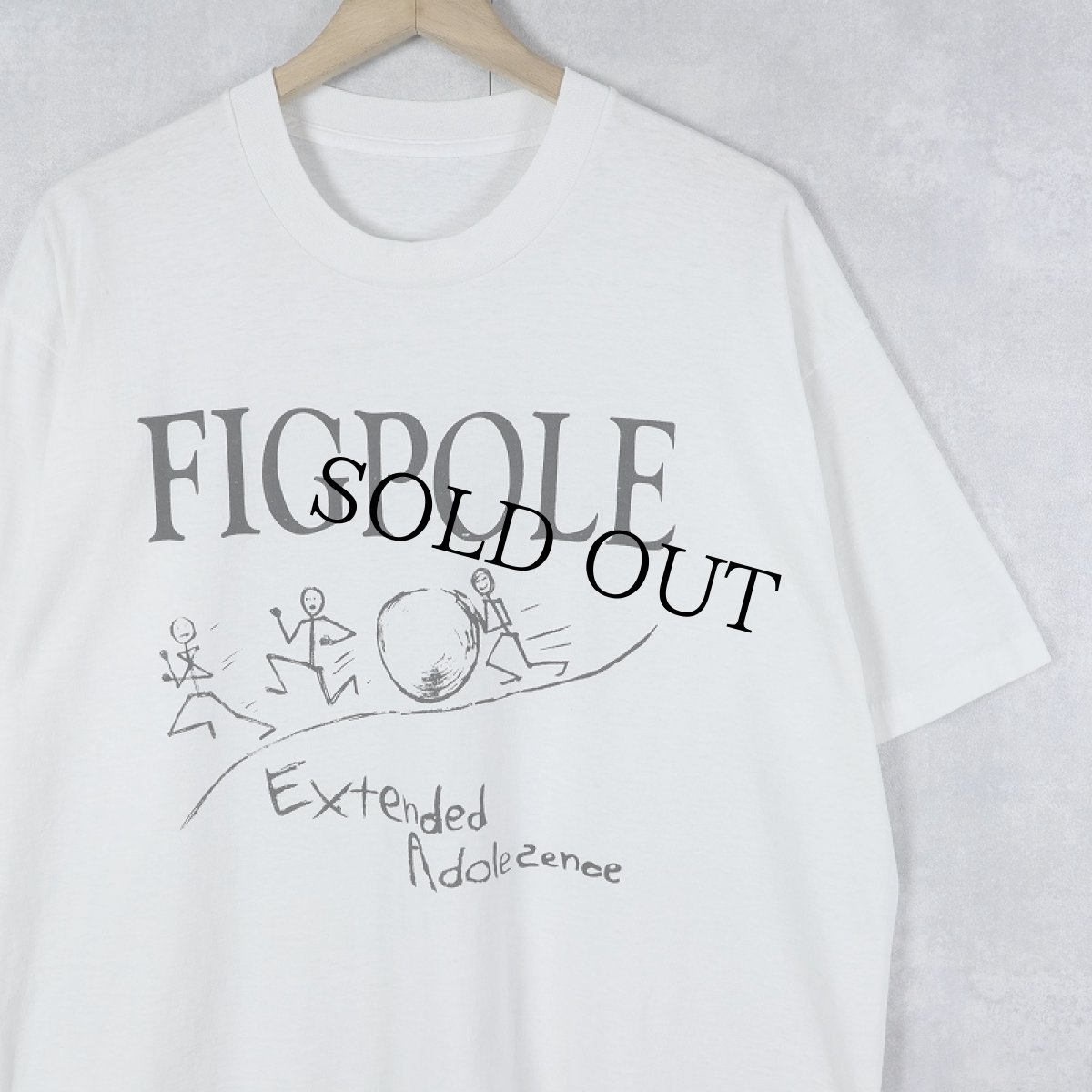 画像1: 〜90's "FIGPOLE" イラストプリントTシャツ (1)