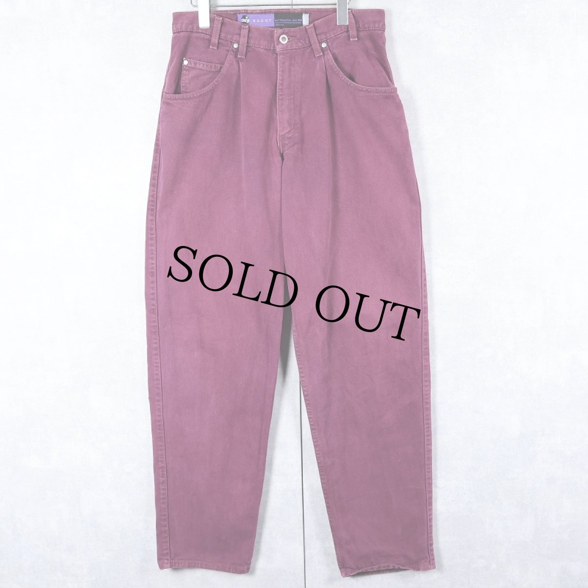 画像1: 90's Levi's SILBERTAB USA製 "BAGGY" 後染め カラーデニムパンツ W32 (1)