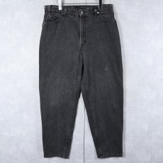 画像1: 90's Levi's 560 LOOSE FIT USA製 "サルファブラック" ブラックデニムパンツ W35 (1)