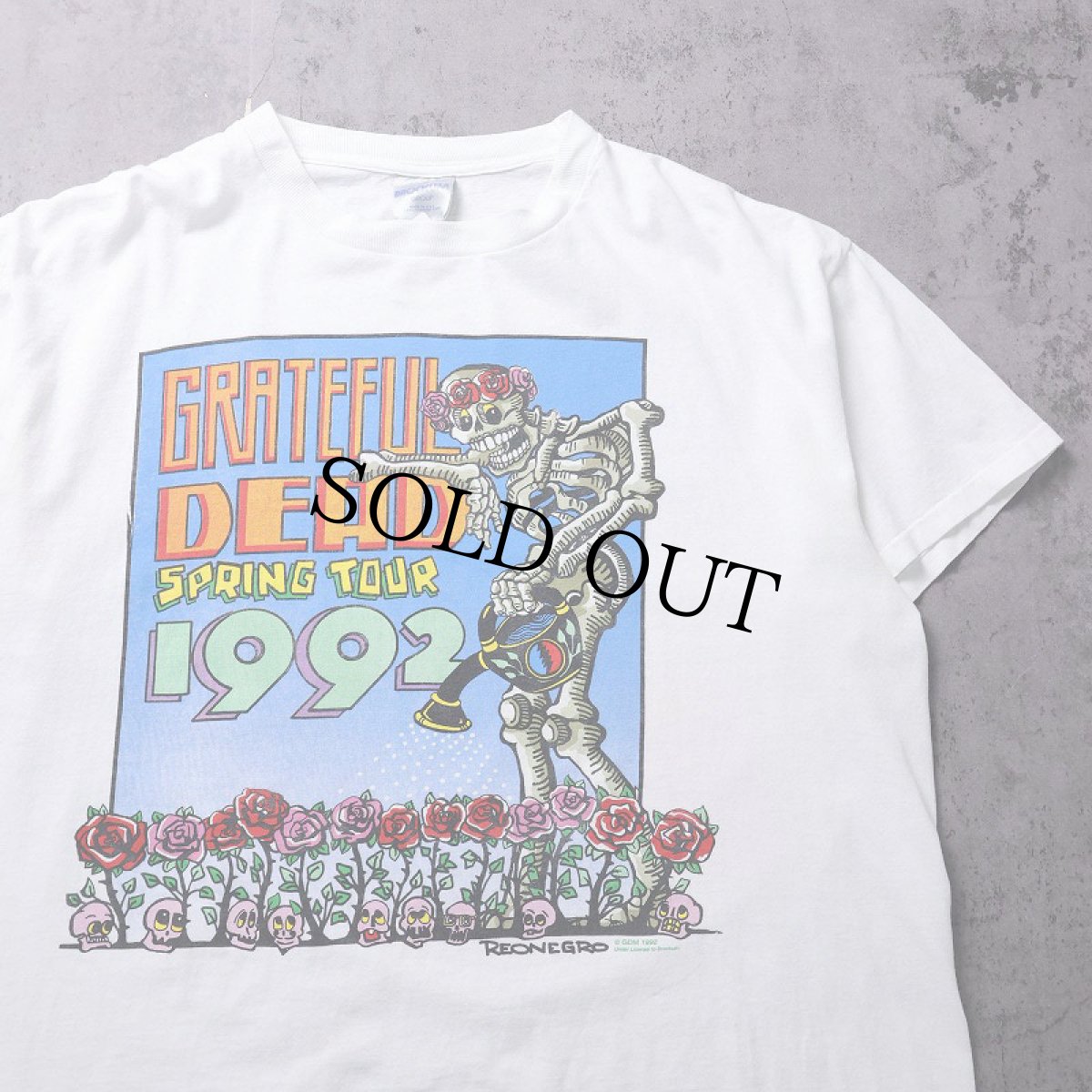 画像1: 90's GRATEFUL DEAD USA製 "GRATEFUL DEAD SPRING TOUR 1992" ロックバンドツアーTシャツ XL (1)