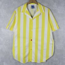 画像2: 80's Ocean Pacific USA製 "Barrier Reef SAILING CLUB" ストライプ柄 コットンシャツ XL (2)