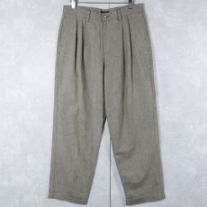 画像1: DOCKERS ヘリンボーン織り 2タックコットンスラックス W31 (1)