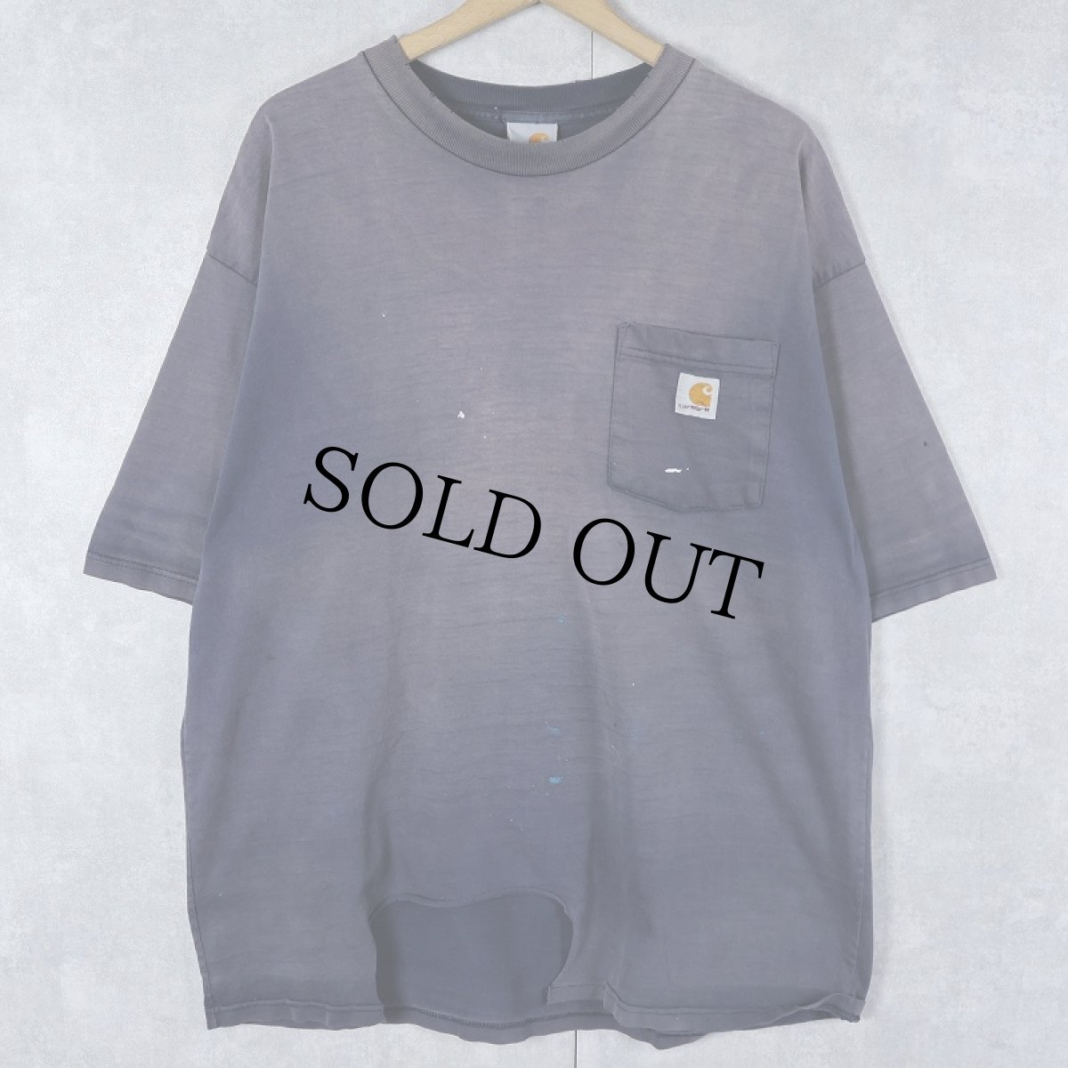画像1: Carhartt フェードポケットTシャツ NAVY  (1)