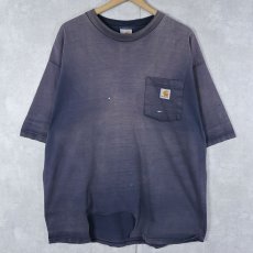 画像1: Carhartt フェードポケットTシャツ NAVY  (1)