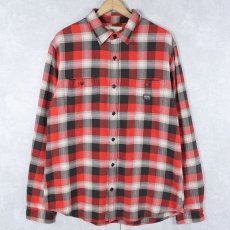 画像1: Ralph Lauren DENIM&SUPPLY オンブレーチェック柄 ライトネルシャツ L (1)