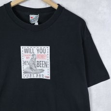 画像1: NC-17 Skateboards サルプリントTシャツ BLACK L (1)