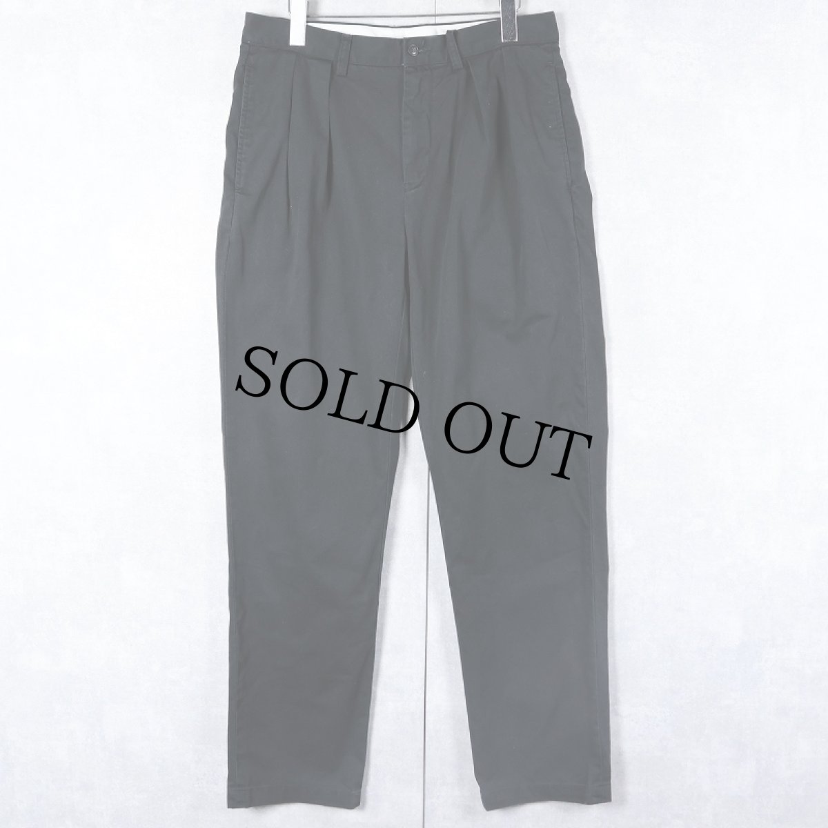 画像1: POLO Ralph Lauren "CLASSIC FIT" 2タック チノトラウザーズ BLACK W32 (1)