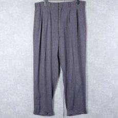 画像1: 50's〜 2タック レーヨン混 スラックス W32 (1)