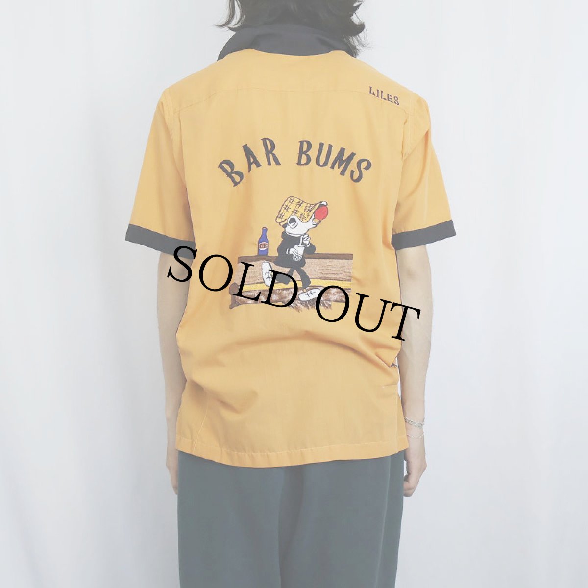 画像4: 60〜70's LEE'S CUSTOM TAILOR "BAR BUMS" 刺繍 ボーリングシャツ (4)