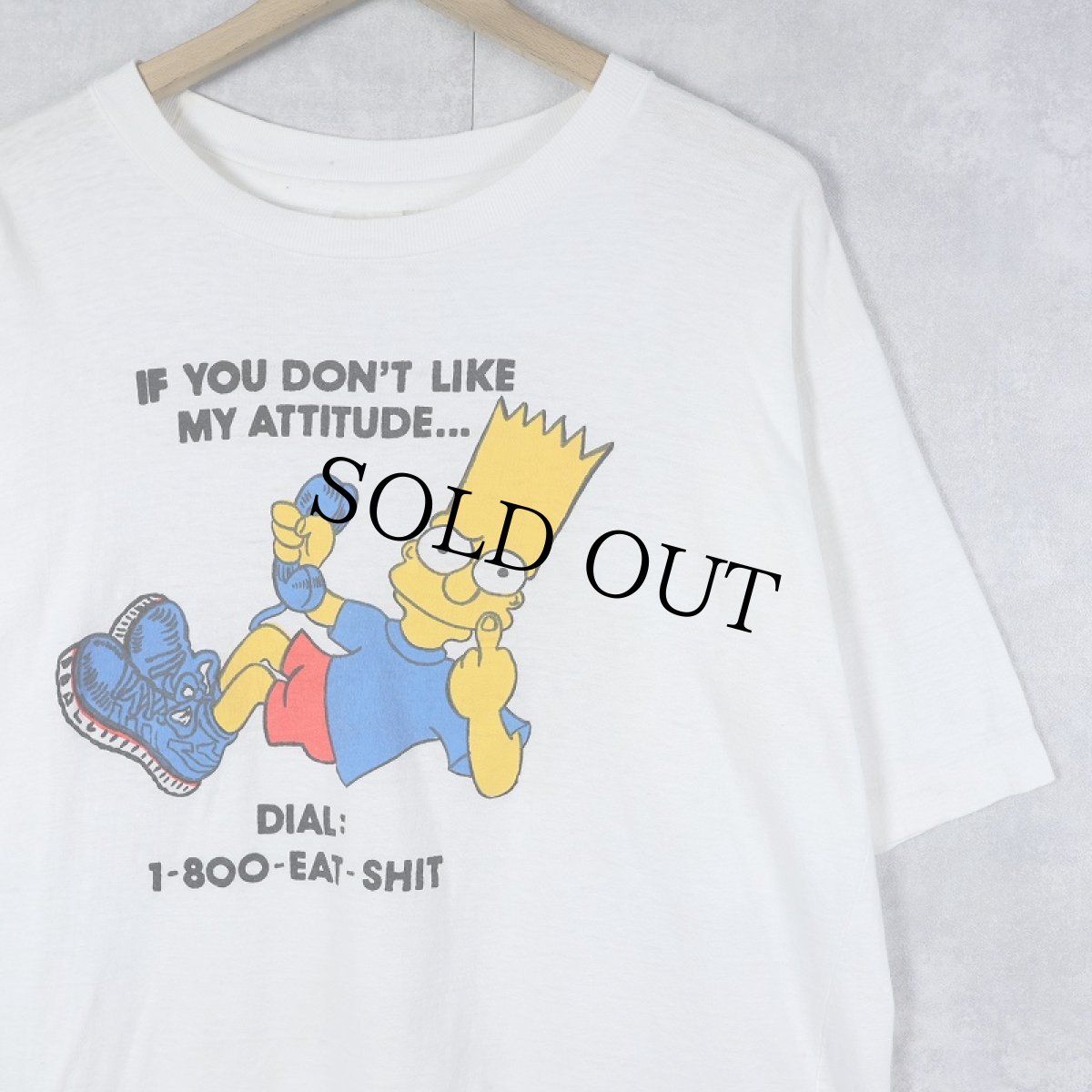 画像1: 90's ブート SIMPSONS キャラクタープリントTシャツ XL (1)