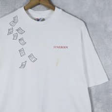 画像1: 90's SYNERGEN USA製 バイオテクノロジー企業 プリントTシャツ L (1)