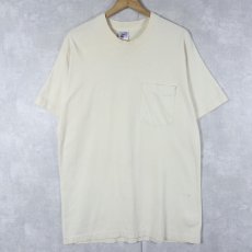 画像1: 80〜90's B.V.D. USA製 無地ポケットTシャツ L (1)