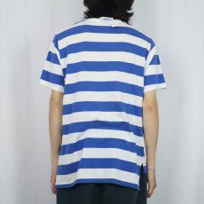 画像3: 80〜90's TRADER BAY USA製 ボーダー柄 ポケットTシャツ L (3)