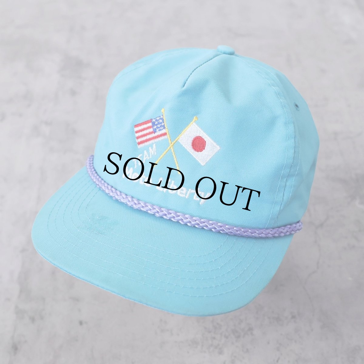 画像1: 90's USA製 "TEAM Moto Liberty" 刺繍入り スナップバックキャップ (1)