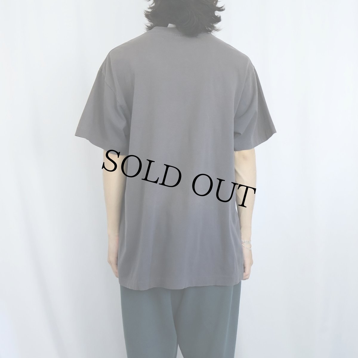 画像3: 90's Dickies USA製 無地フェード ポケットTシャツ BLACK XL (3)