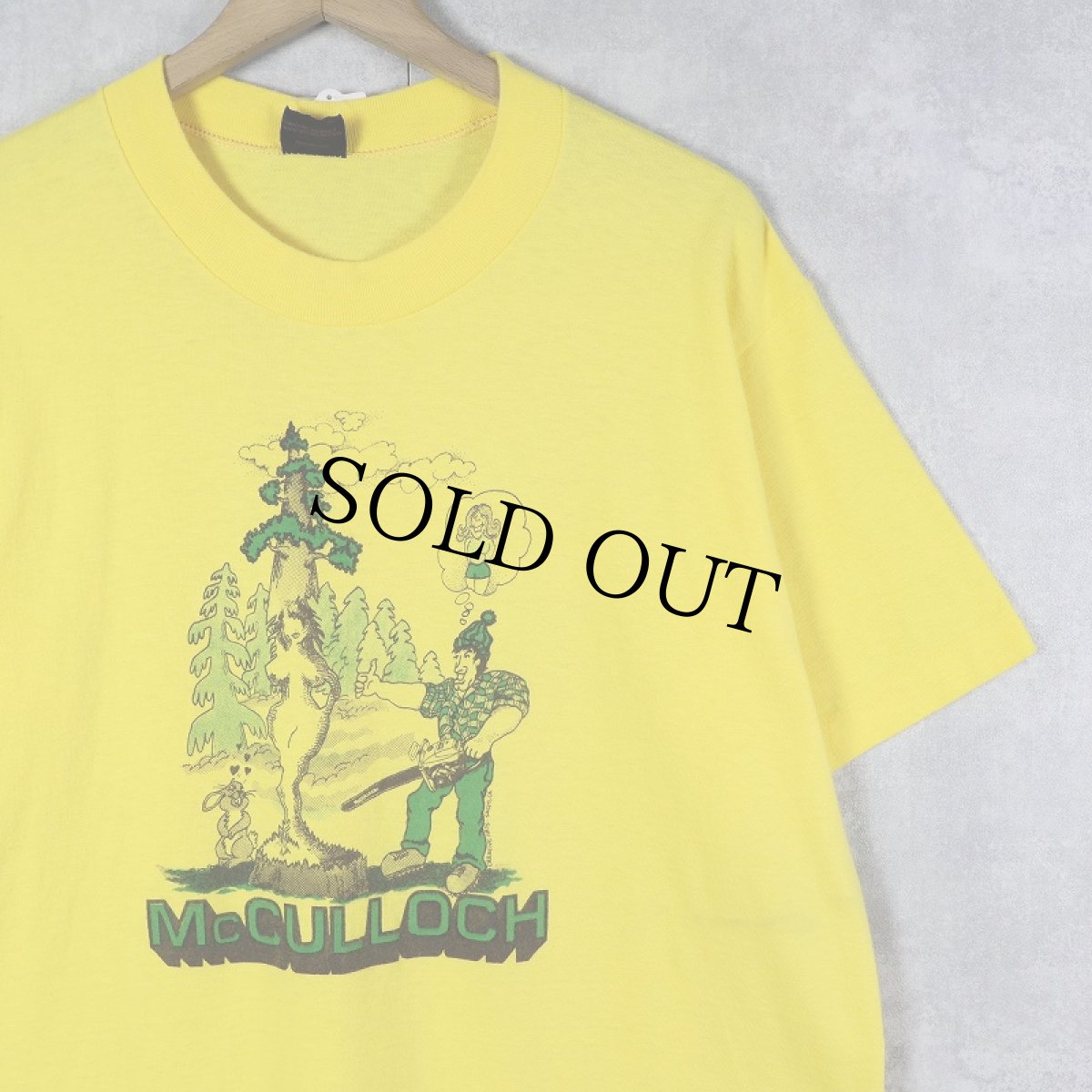 画像1: 70〜80's "McCULLOCH" イラストプリントTシャツ L (1)