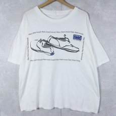 画像1: 90's Keds "They Feel Good." スニーカープリントTシャツ XL (1)