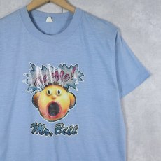 画像1: 70's Mr.Bill USA製 "Oh no!" キャラクターラメプリントTシャツ L (1)