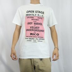 画像2: Exploding Plastic Inevitable "Andy Warhol×Velvet Underground" イベントプリントTシャツ (2)