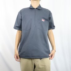 画像2: 90's BEN DAVIS USA製 ハーフジップワークシャツ M (2)