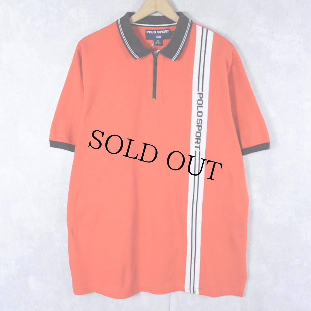 画像1: 90's POLO SPORT Ralph Lauren ハーフジップポロシャツ L (1)