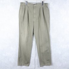 画像1: 90's POLO Ralph Lauren USA製 2タック コットンチノトラウザーズ W35 (1)