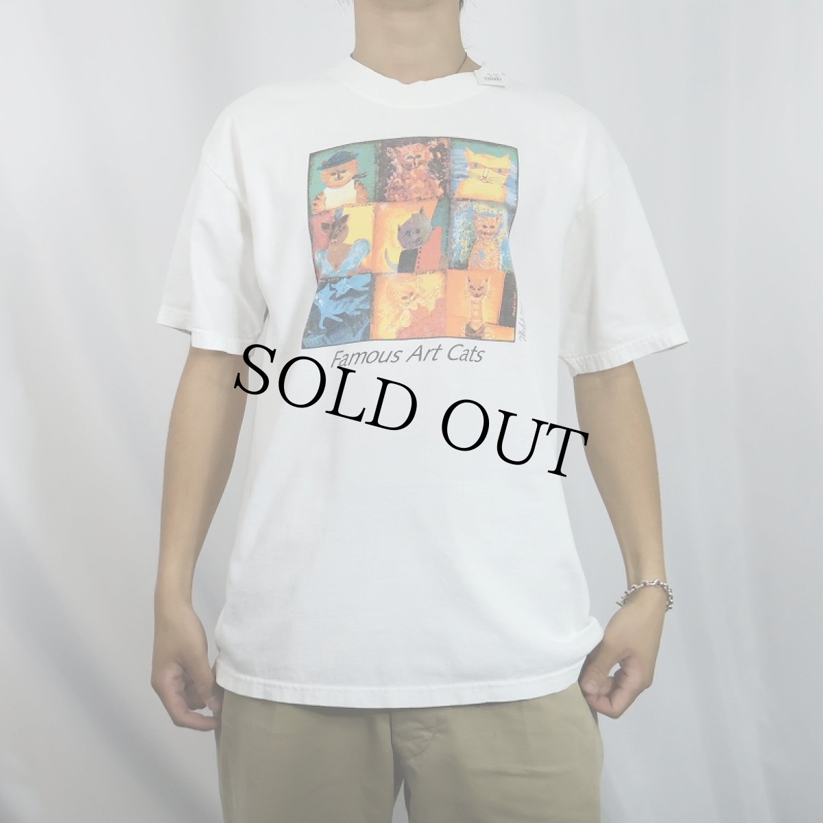 画像2: Wildwood Productions "Famous art Cats" ねこプリントTシャツ L (2)