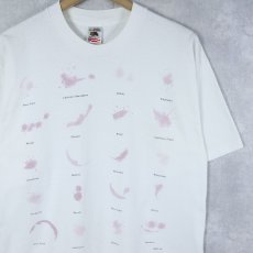 画像1: 90's Wine Stain USA製 ワインプリントTシャツ L (1)