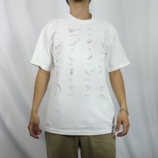 画像2: 90's Wine Stain USA製 ワインプリントTシャツ L (2)