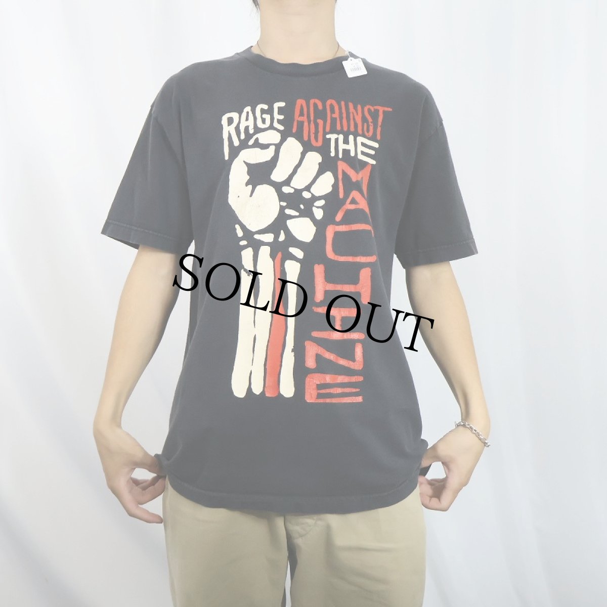 画像2: Rage Against the Machine ロックバンドプリントTシャツ BLACK (2)