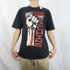 画像2: Rage Against the Machine ロックバンドプリントTシャツ BLACK (2)