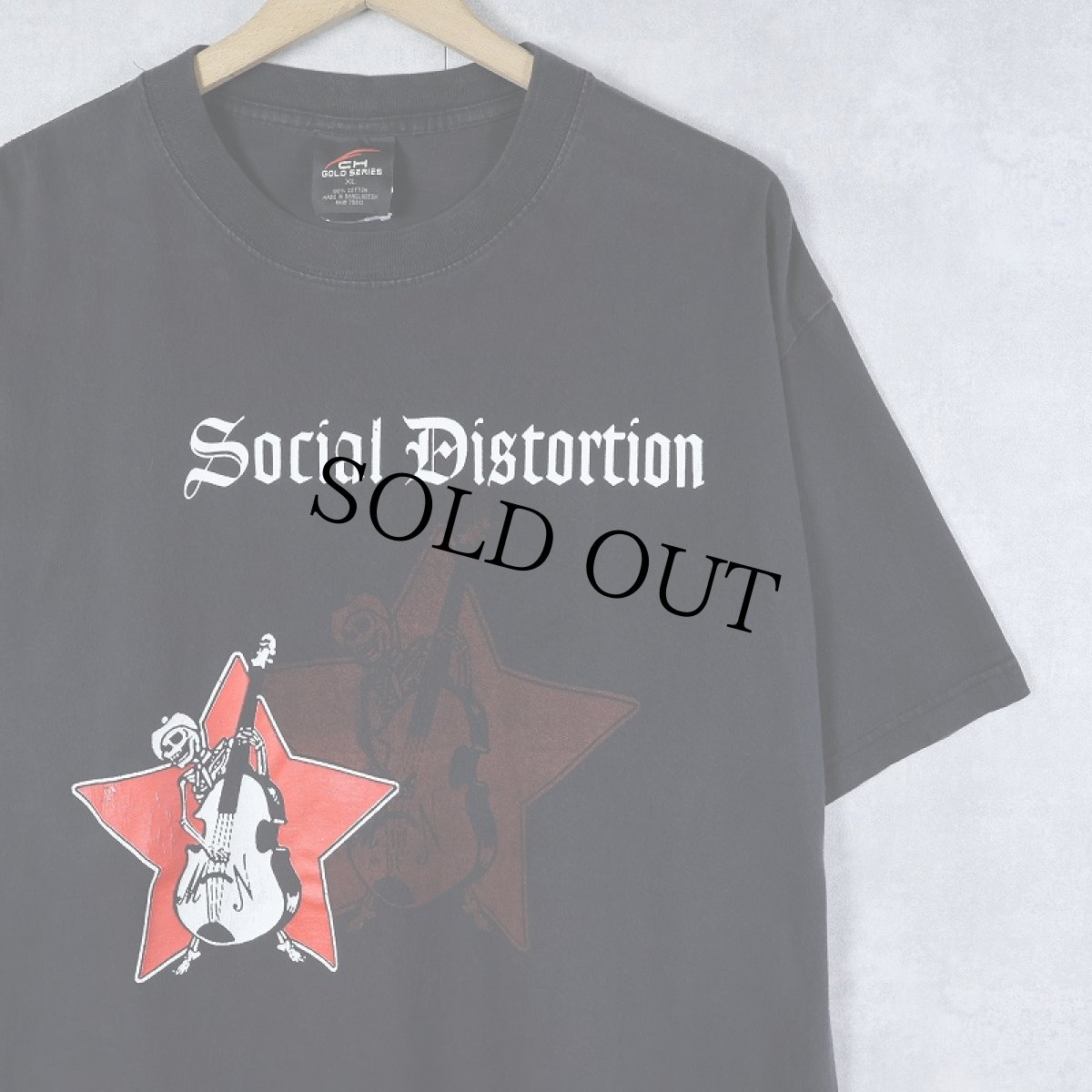 画像1: Social Distortion 4ピース・パンクロックバンド プリントTシャツ BLACK XL (1)
